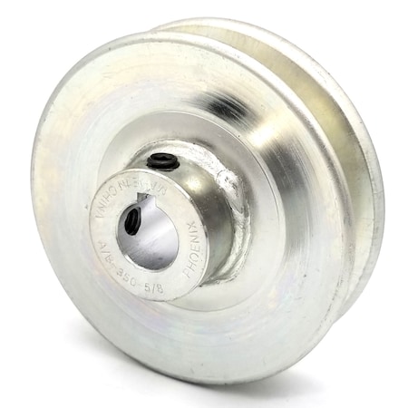 Terre Products V-Groove Drive Pulley - 3.5'' Dia. - 5/8'' Bore - Steel 235058